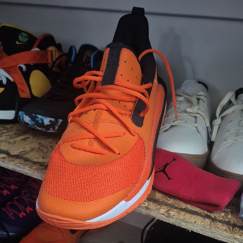 Under Armour Orange Athletic Shoes View 2